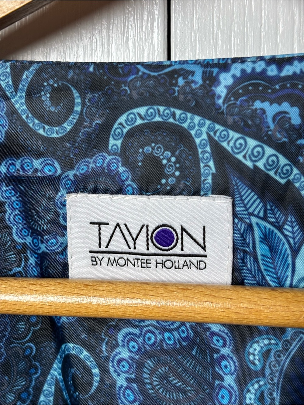 NWT Tavion by Montee Holland Navy Double Breasted Dress Vest Paisley - Picture 6 of 10